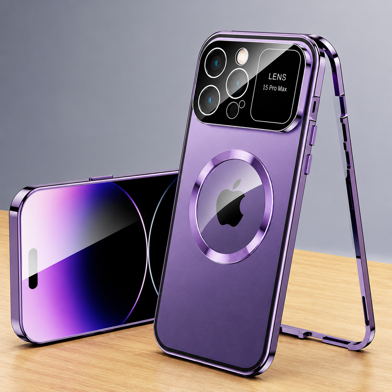 Premium iPhone Case MagSafe Compatible Double Sided Tempered Glass Magnetic Frame Shockproof Protective Cover Camera Lens Protection Full Coverage Slim Design