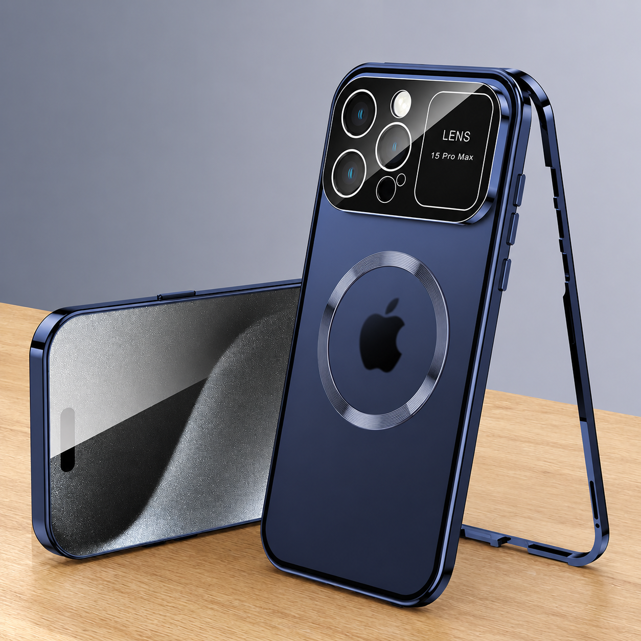 Premium iPhone Case MagSafe Compatible Double Sided Tempered Glass Magnetic Frame Shockproof Protective Cover Camera Lens Protection Full Coverage Slim Design