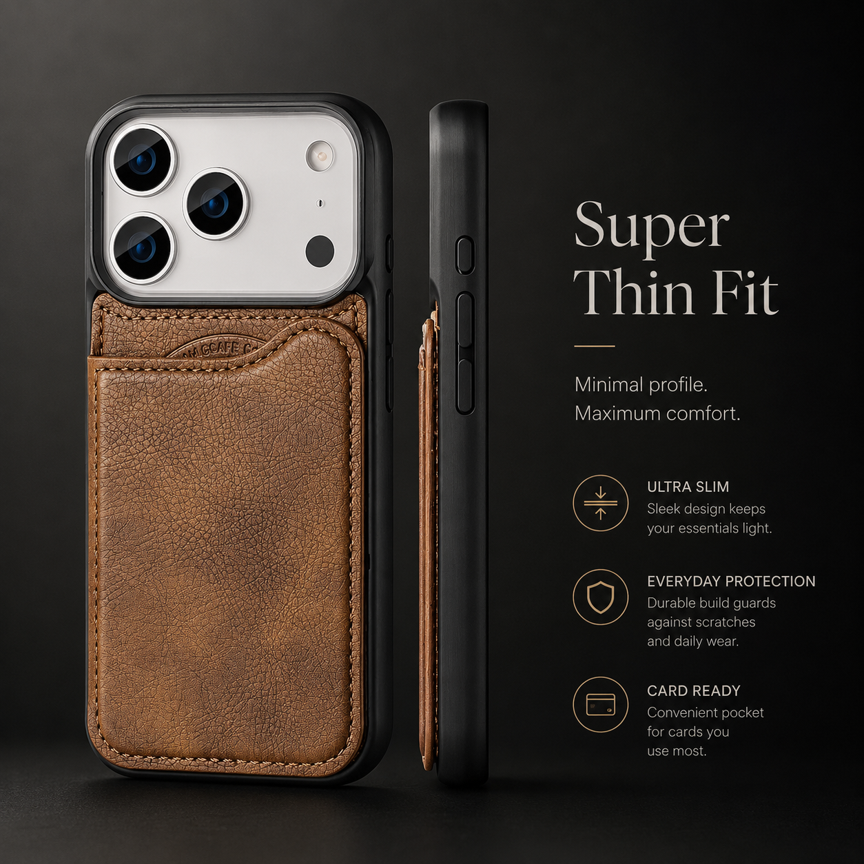 Premium iPhone Case MagSafe Compatible Flip Leather Wallet Protective Cover Card Holder Shockproof Magnetic Closure Anti Fingerprint Full Access Design