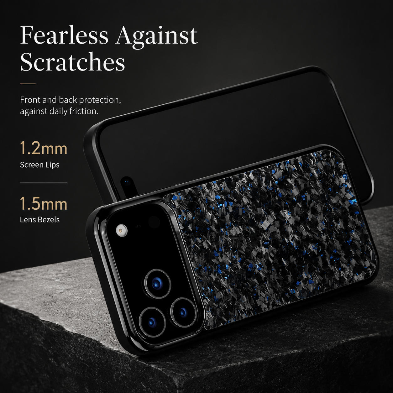 Premium iPhone Case MagSafe Compatible Forged Carbon Fiber Cover Shockproof TPU Hybrid Camera Protection Non Slip Slim Full Coverage Design