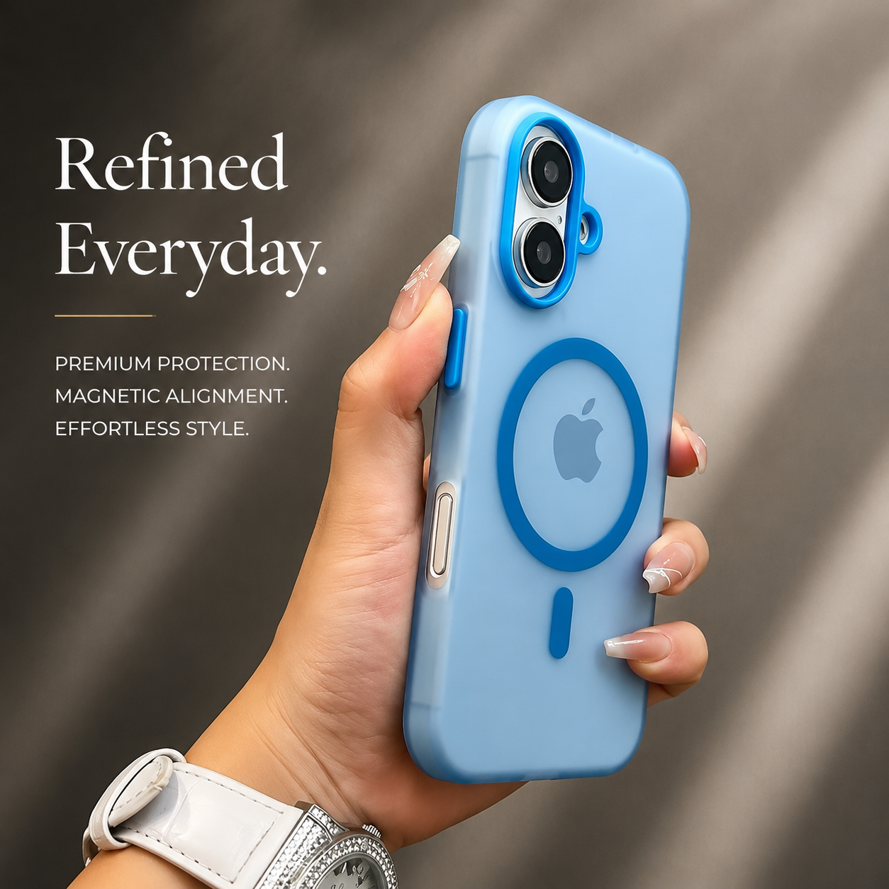 Premium iPhone Case MagSafe Compatible Frosted Clear Silicone Cover Magnetic Shockproof Anti Fingerprint Soft Touch Slim Lightweight Protective Design