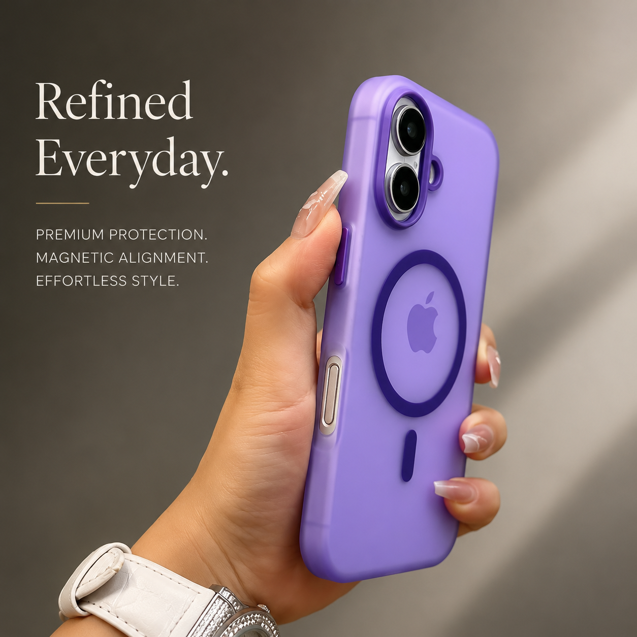 Premium iPhone Case MagSafe Compatible Frosted Clear Silicone Cover Magnetic Shockproof Anti Fingerprint Soft Touch Slim Lightweight Protective Design