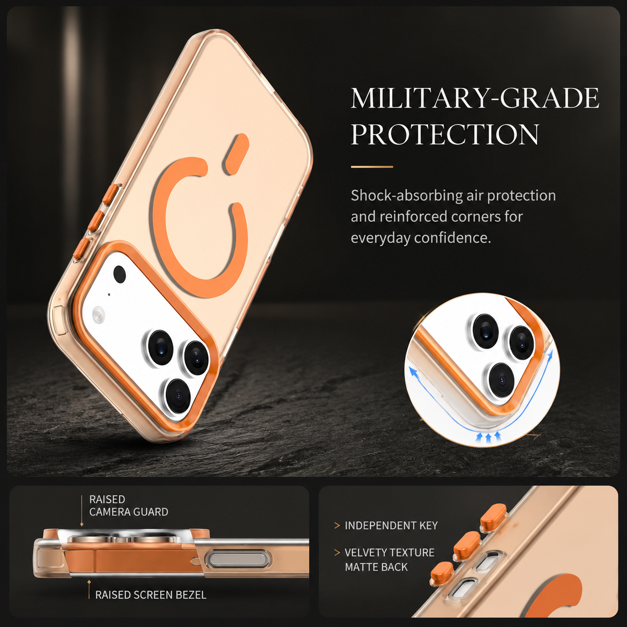 Premium iPhone Case MagSafe Compatible Frosted Clear Silicone Cover Magnetic Shockproof Anti Fingerprint Soft Touch Slim Lightweight Protective Design