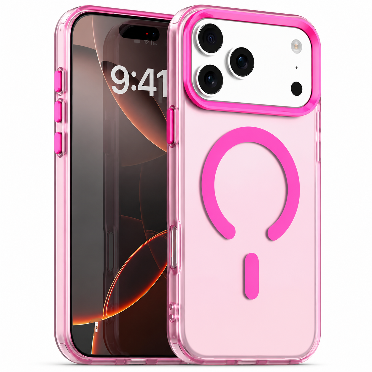 Premium iPhone Case MagSafe Compatible Frosted Clear Silicone Cover Magnetic Shockproof Anti Fingerprint Soft Touch Slim Lightweight Protective Design