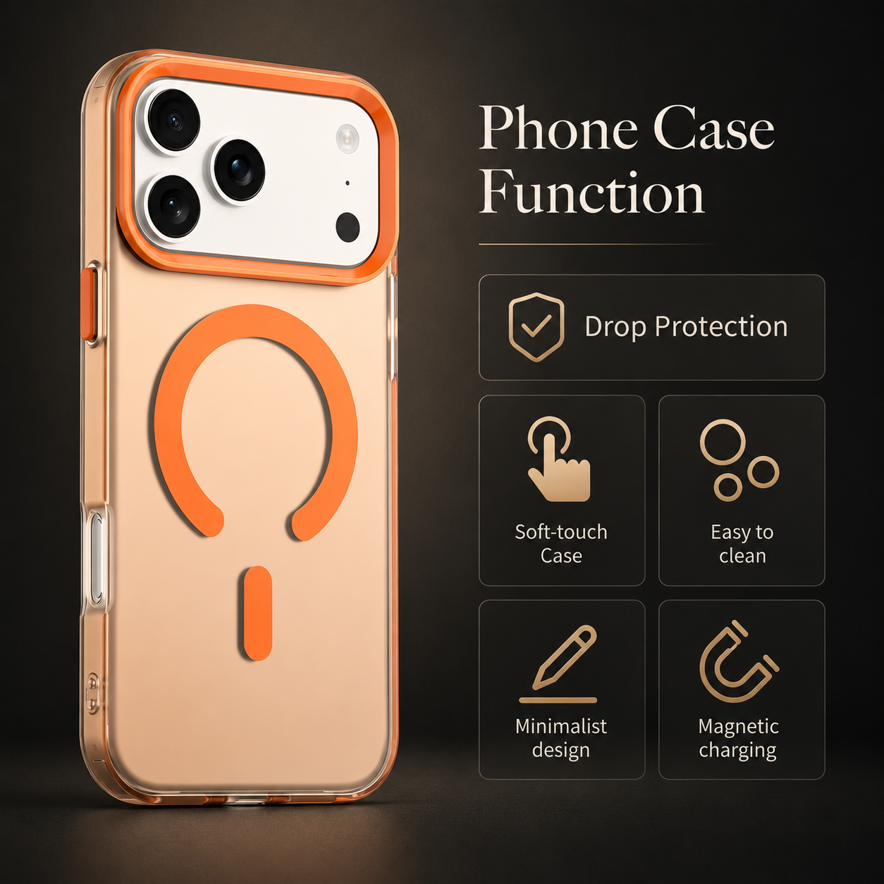 Premium iPhone Case MagSafe Compatible Frosted Clear Silicone Cover Magnetic Shockproof Anti Fingerprint Soft Touch Slim Lightweight Protective Design