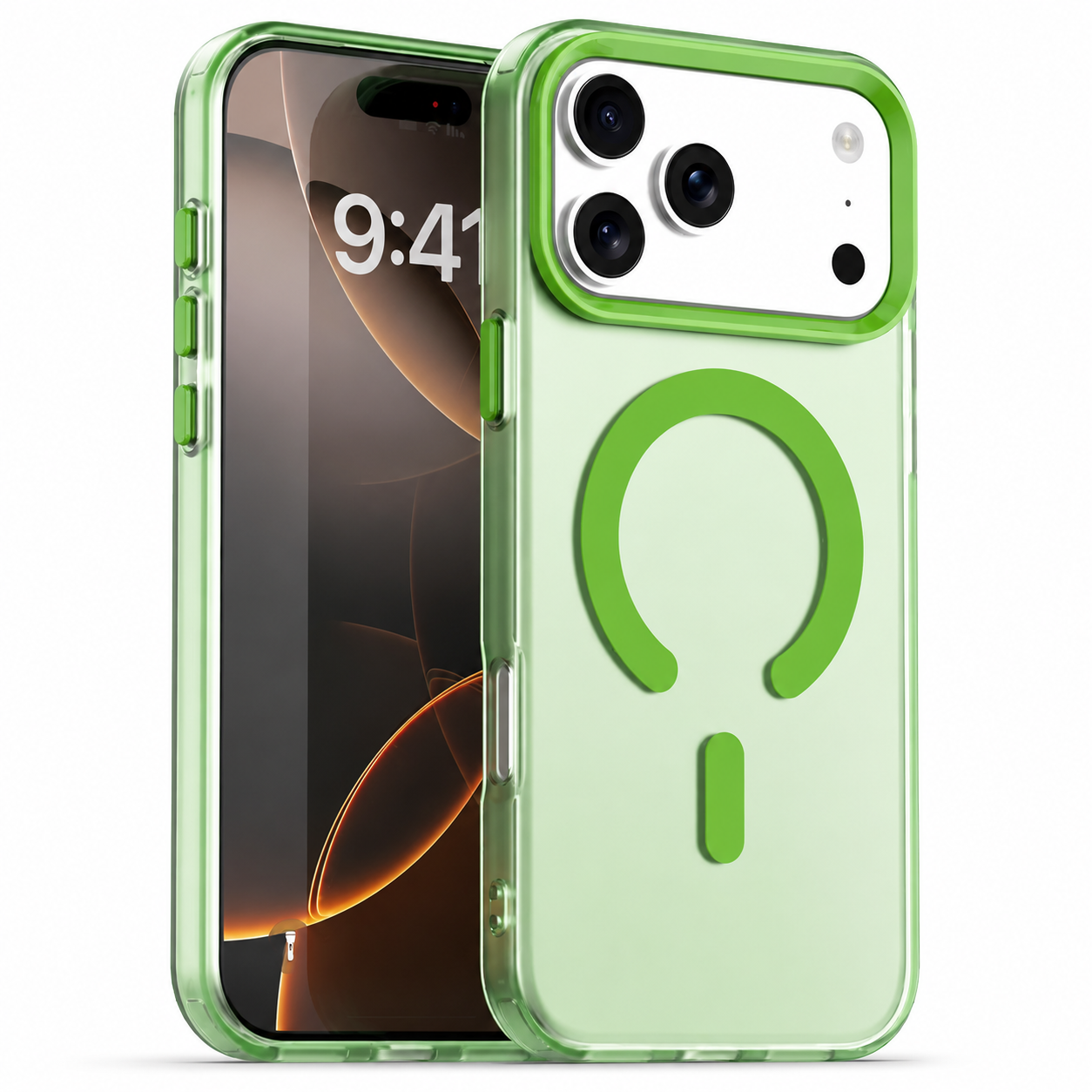 Premium iPhone Case MagSafe Compatible Frosted Clear Silicone Cover Magnetic Shockproof Anti Fingerprint Soft Touch Slim Lightweight Protective Design