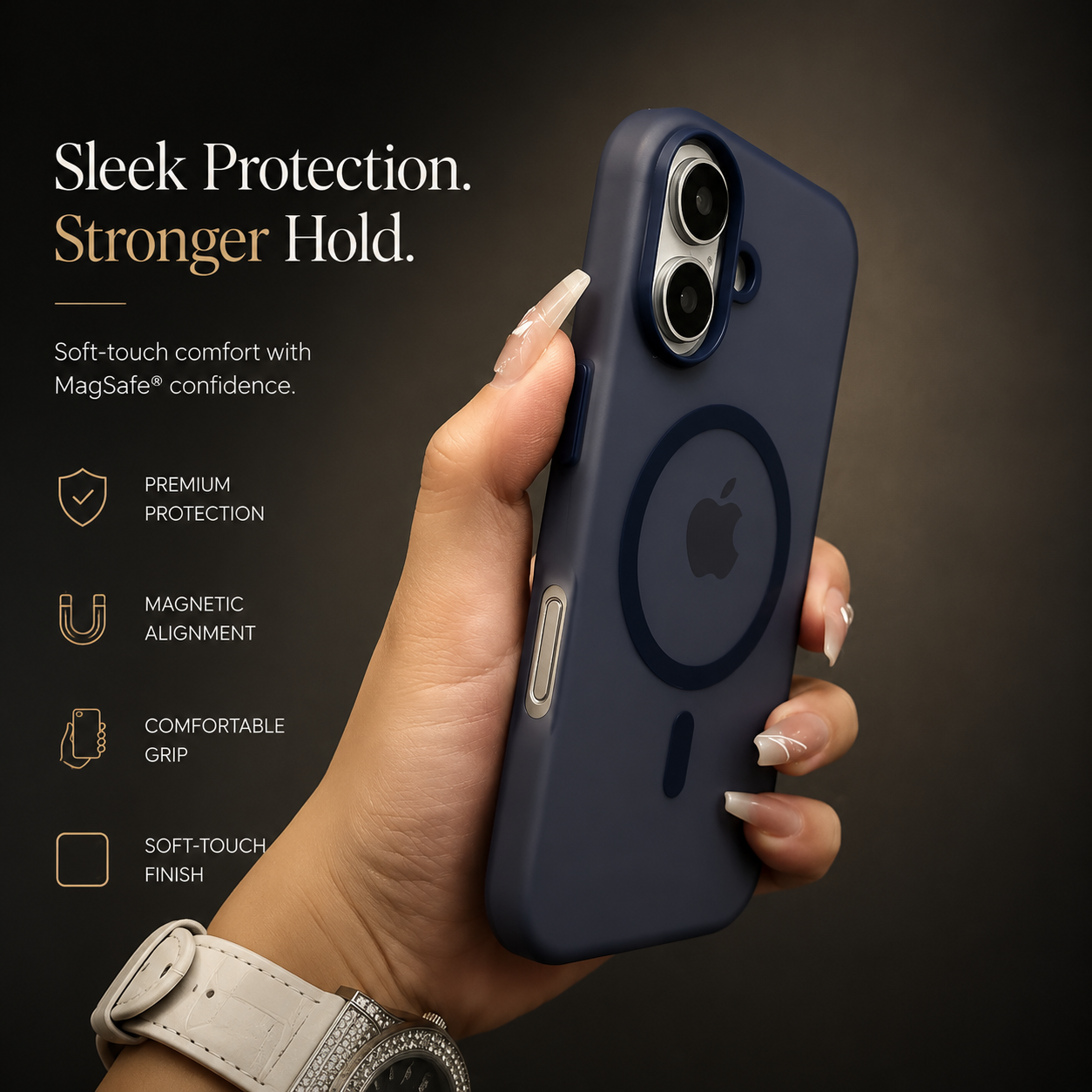 Premium iPhone Case MagSafe Compatible Frosted Clear Silicone Cover Magnetic Shockproof Anti Fingerprint Soft Touch Slim Lightweight Protective Design