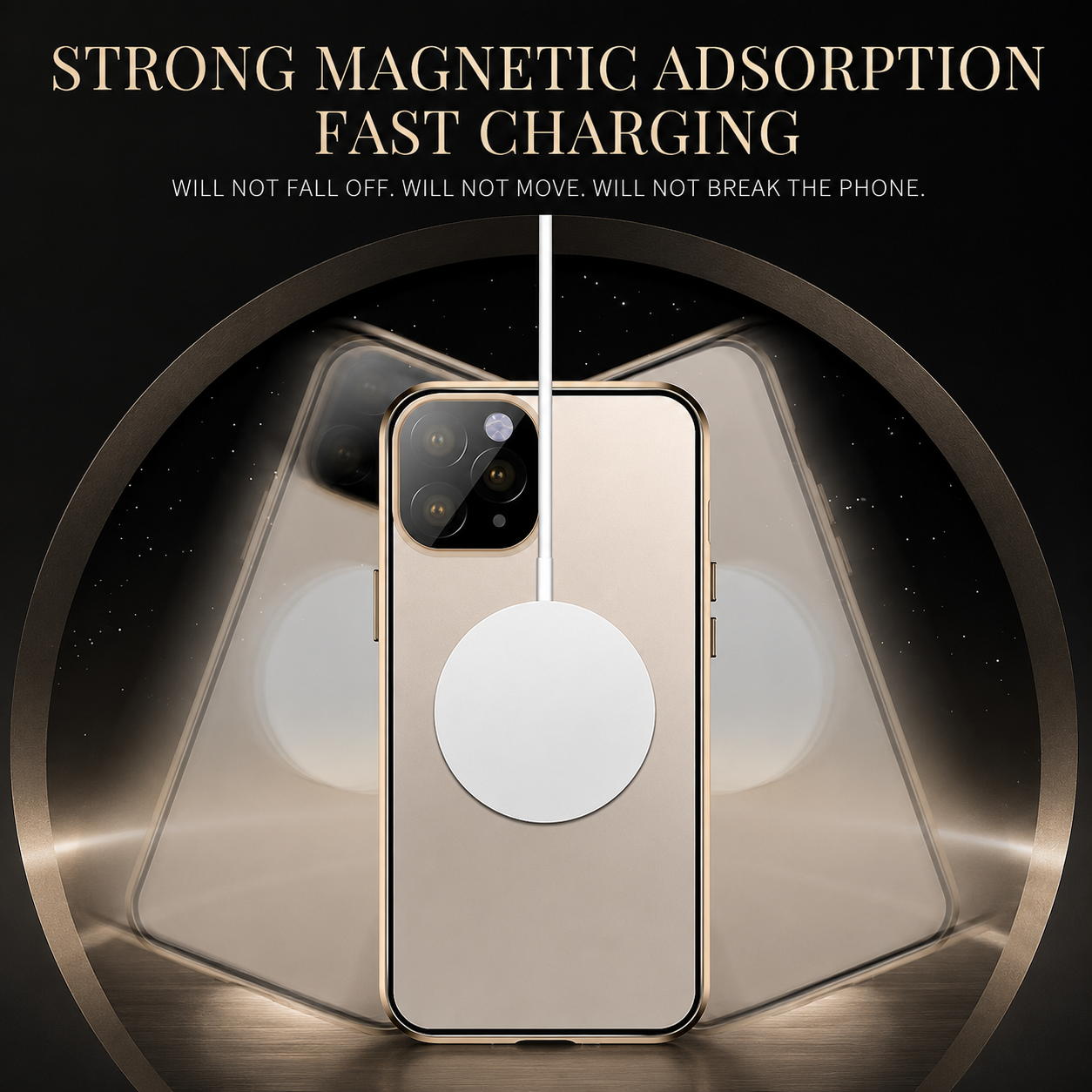 Premium iPhone Case MagSafe Compatible Full Body Aluminum Frame Tempered Glass Clear Cover Magnetic Shockproof Protective Camera Guard Slim Design