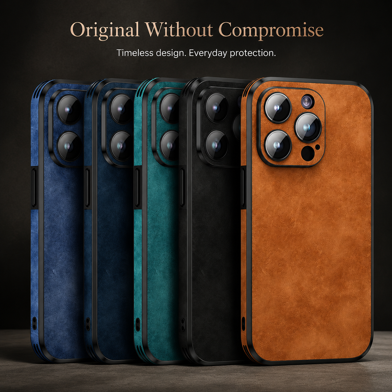 Premium iPhone Case MagSafe Compatible Genuine Leather Cover Magnetic Protective Camera Lens Guard Shock Absorbing Slim Full Coverage Design