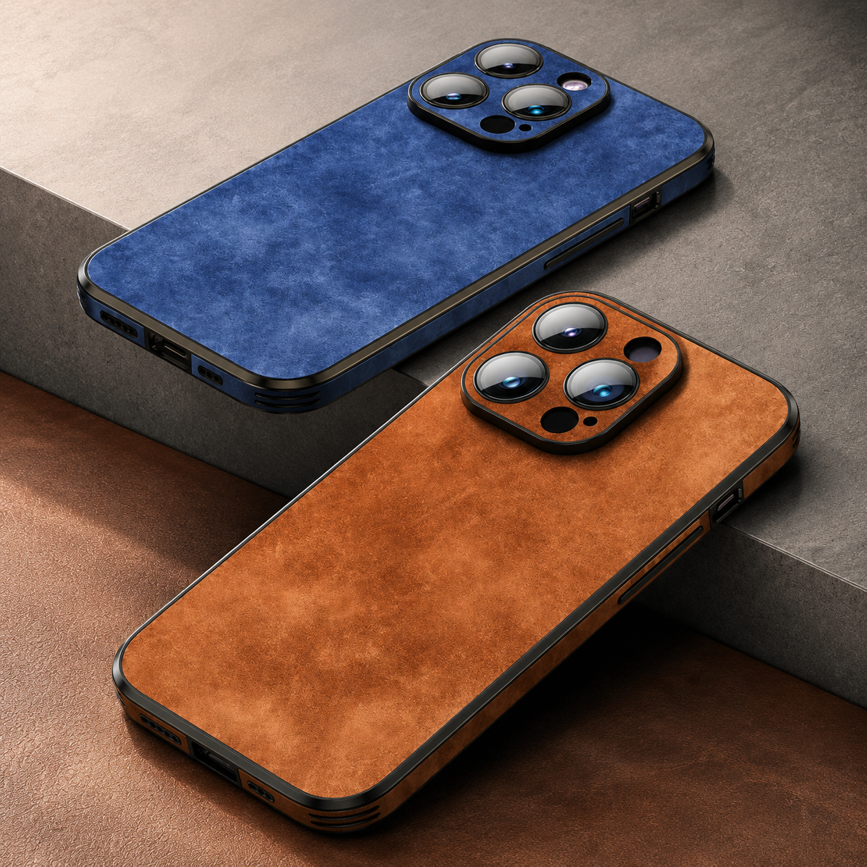 Premium iPhone Case MagSafe Compatible Genuine Leather Cover Magnetic Protective Camera Lens Guard Shock Absorbing Slim Full Coverage Design