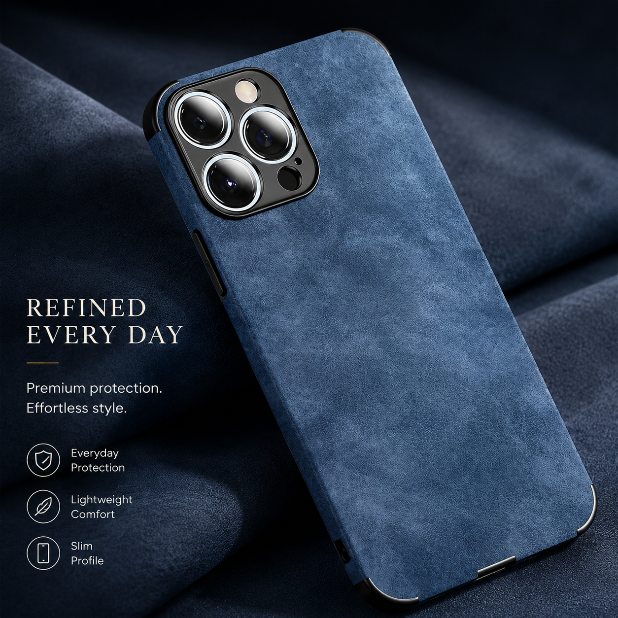 Premium iPhone Case MagSafe Compatible Genuine Leather Cover Magnetic Protective Camera Lens Guard Shock Absorbing Slim Full Coverage Design