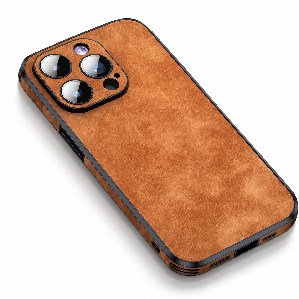 Premium iPhone Case MagSafe Compatible Genuine Leather Cover Magnetic Protective Camera Lens Guard Shock Absorbing Slim Full Coverage Design