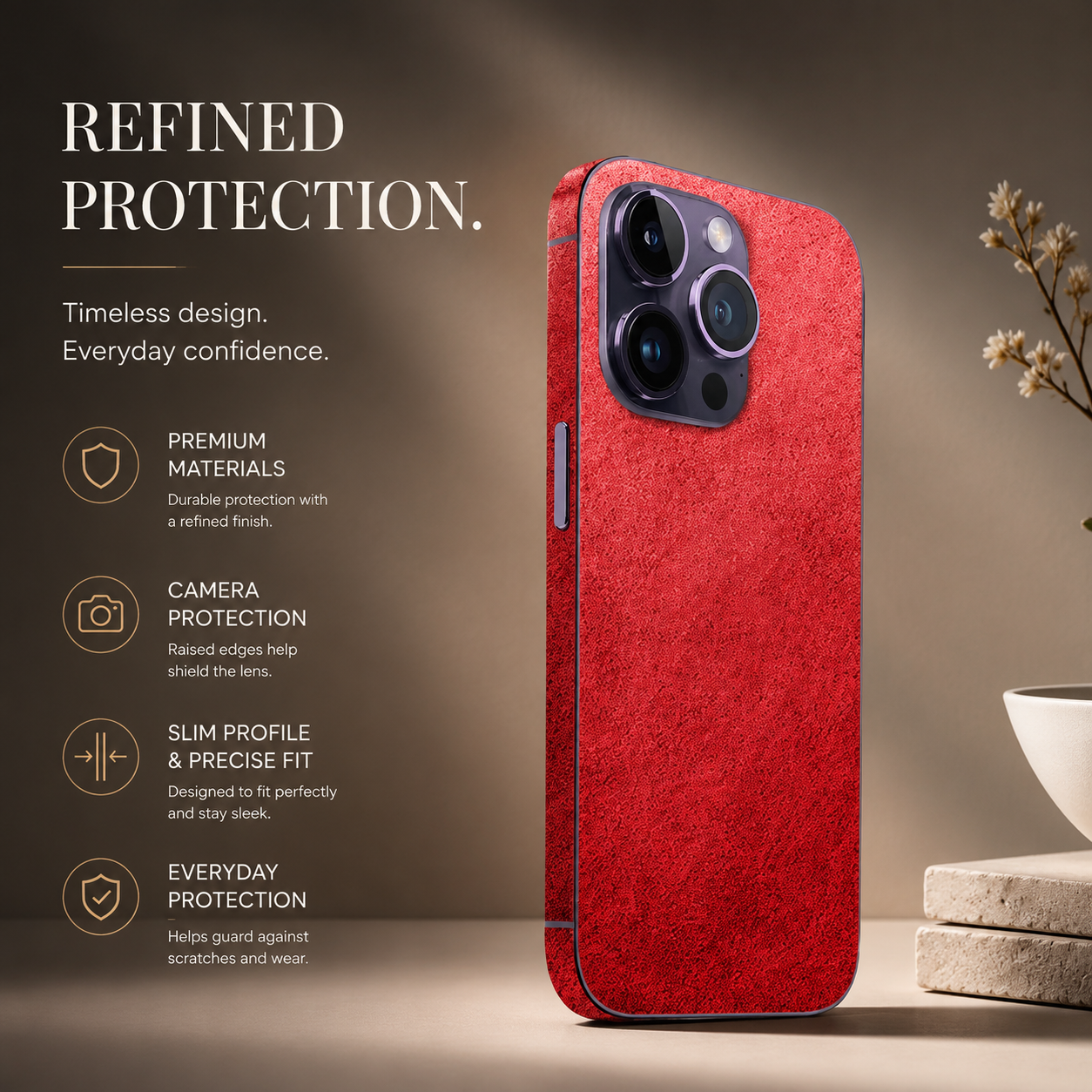 Premium iPhone Case MagSafe Compatible Genuine Leather Strap Cover Slim Protective Shockproof Camera Lens Protection Carry Strap Luxury Design