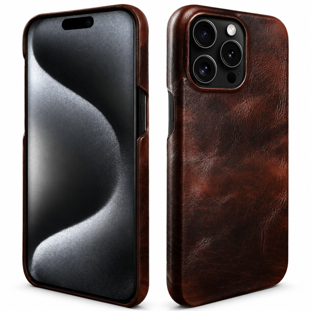 Premium iPhone Case MagSafe Compatible Genuine Leather Strap Cover Slim Protective Shockproof Camera Lens Protection Carry Strap Luxury Design