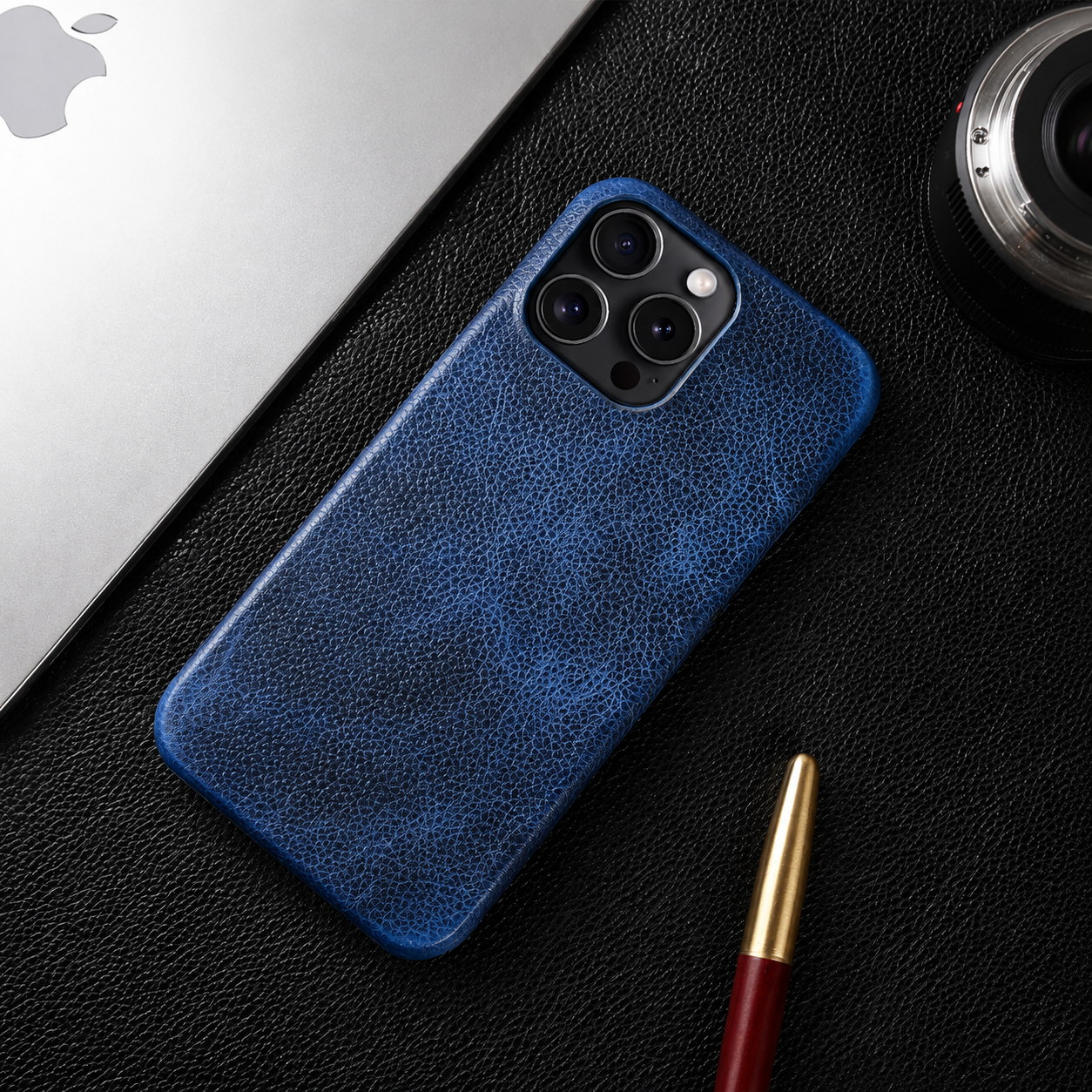 Premium iPhone Case MagSafe Compatible Genuine Leather Strap Cover Slim Protective Shockproof Camera Lens Protection Carry Strap Luxury Design