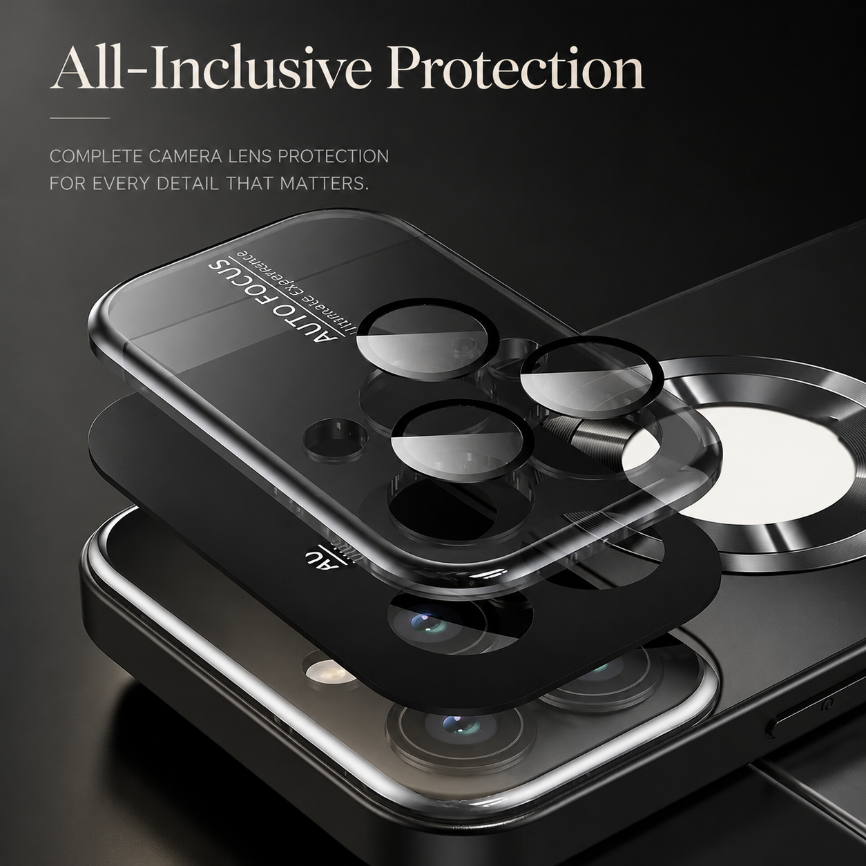 Premium iPhone Case MagSafe Compatible Glass Back Cover Magnetic Shockproof Protective Camera Lens Guard Anti Fingerprint Clear Slim Design