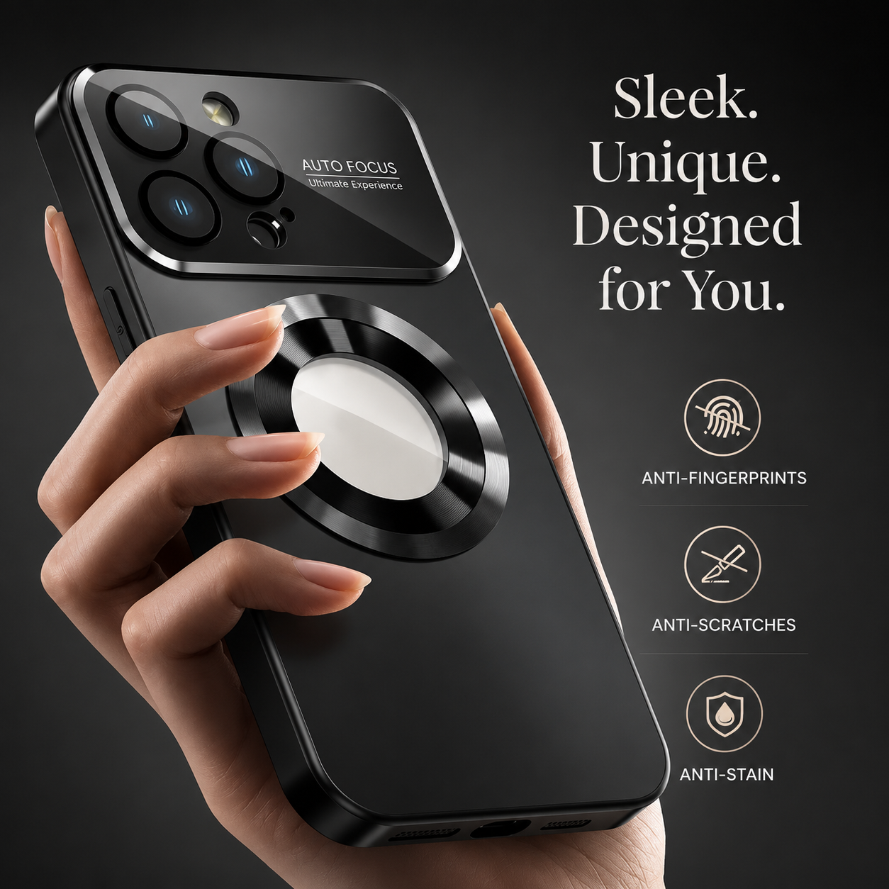 Premium iPhone Case MagSafe Compatible Glass Back Cover Magnetic Shockproof Protective Camera Lens Guard Anti Fingerprint Clear Slim Design