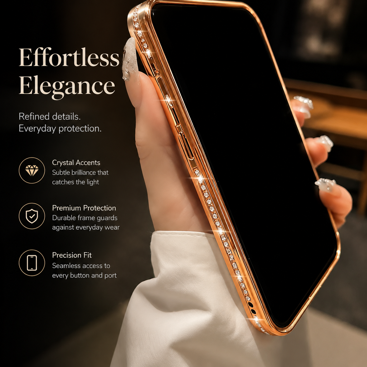 Premium iPhone Case MagSafe Compatible Glitter Mirror Cover Transparent TPU Magnetic Shockproof Protective Anti Fingerprint Anti Scratch Slim Design