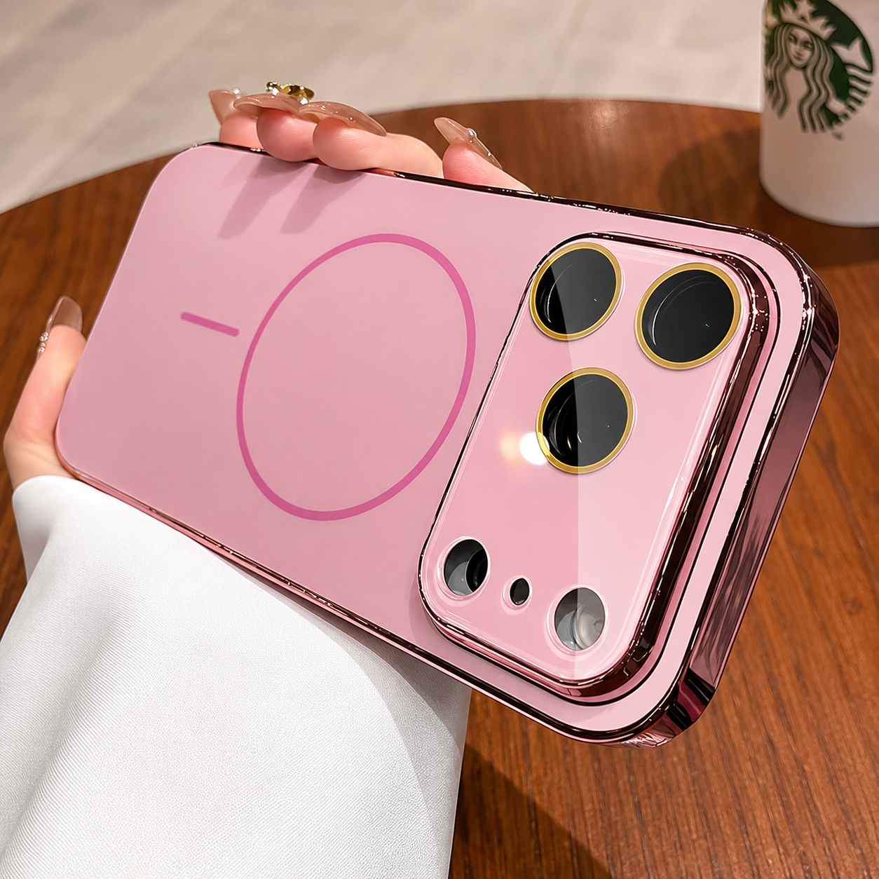 Premium iPhone Case MagSafe Compatible Hard PC Cover Shockproof Tempered Glass Camera Protection Anti Fingerprint Slim Full Coverage Design