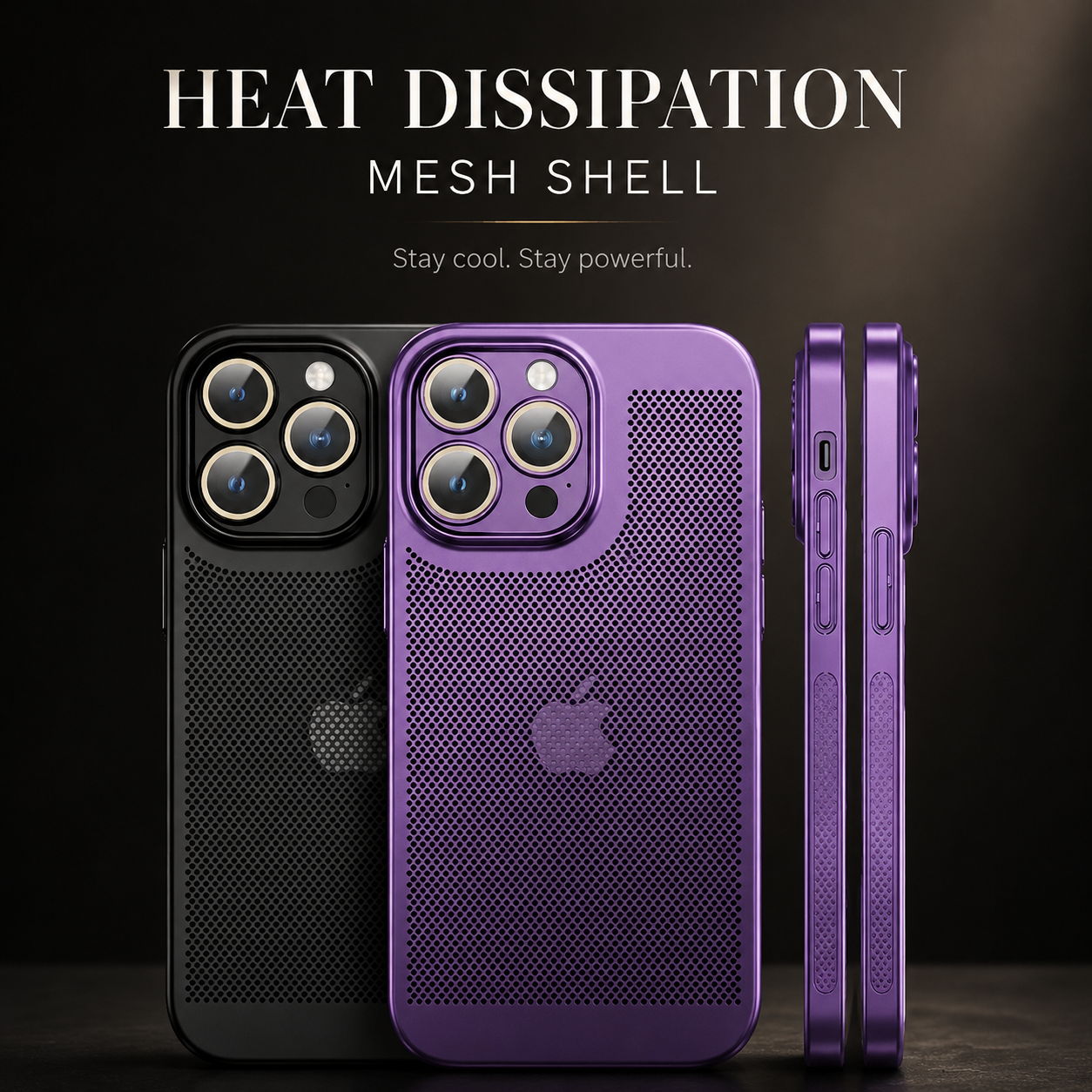 Premium iPhone Case MagSafe Compatible Honeycomb Texture Magnetic Cover Heat Dissipation Shockproof Protective Camera Lens Guard Slim Design