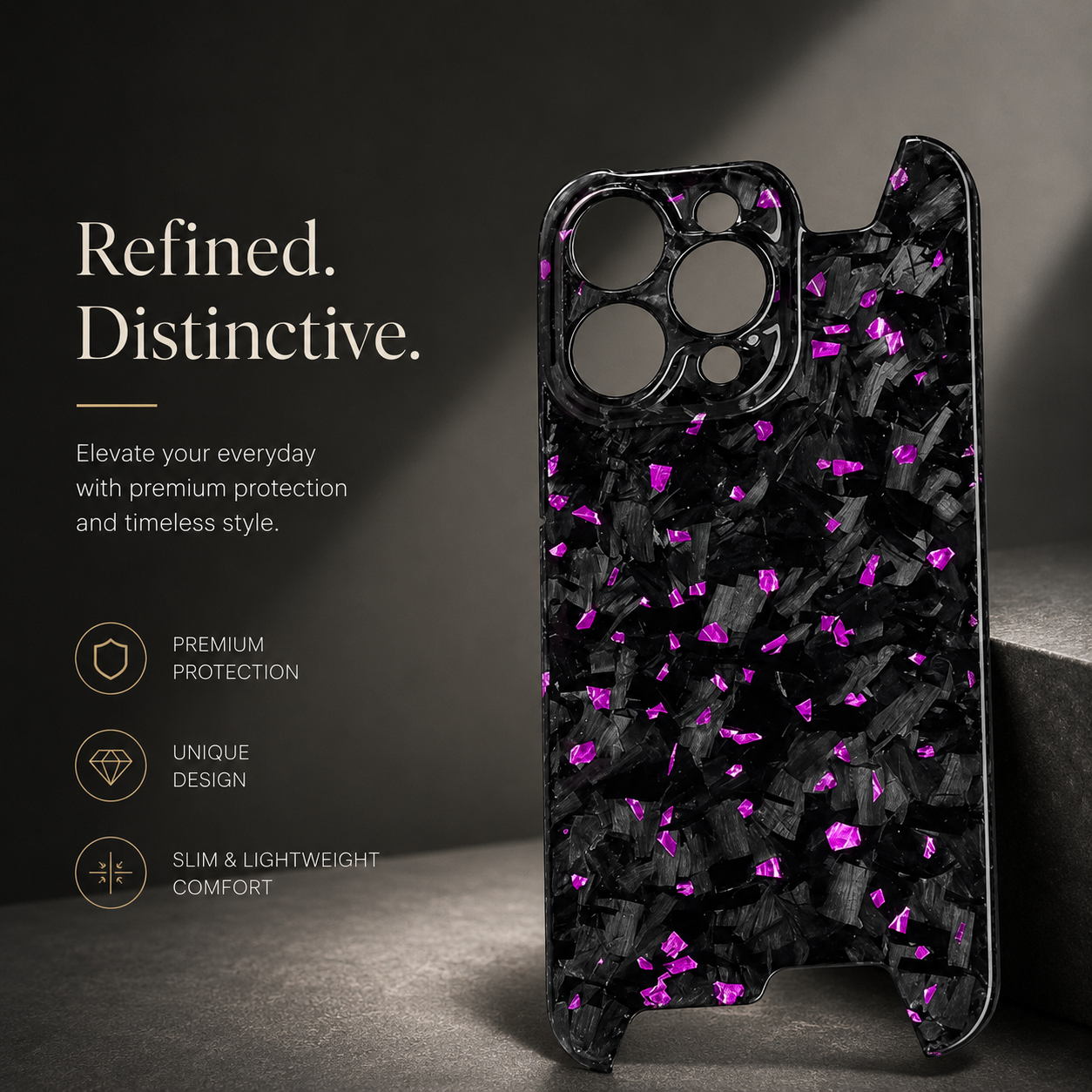 Premium iPhone Case MagSafe Compatible Kevlar Carbon Fiber Cover Magnetic Stand Hard PC Shell Camera Guard Anti Fingerprint Slim Design