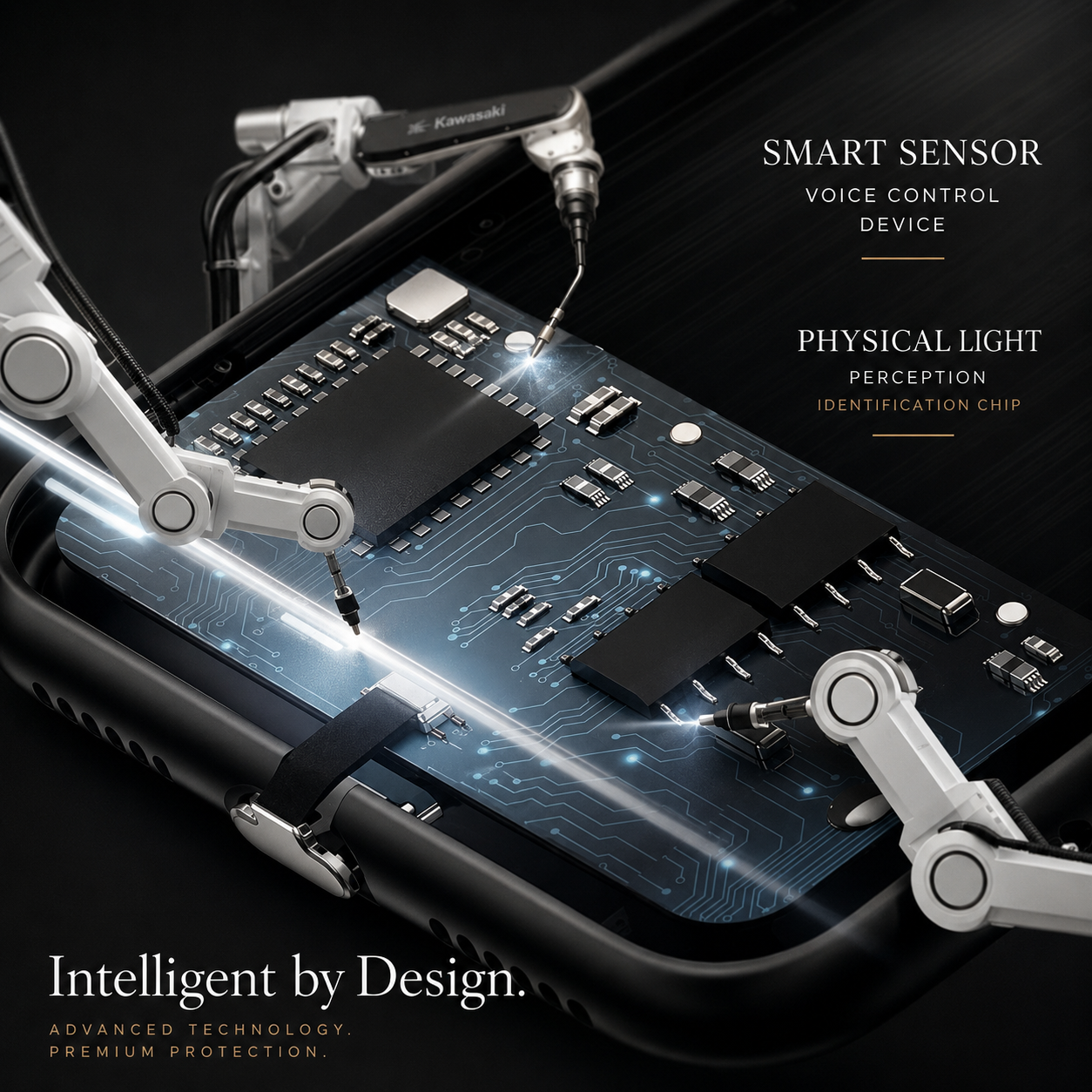 Premium iPhone Case MagSafe Compatible LED Notification Cover Mecha Design Magnetic Shockproof Protective Camera Lens Guard Slim Full Coverage