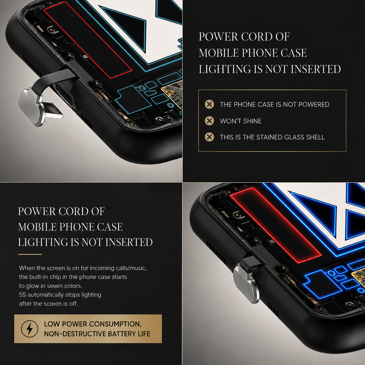 Premium iPhone Case MagSafe Compatible LED Notification Cover Mecha Design Magnetic Shockproof Protective Camera Lens Guard Slim Full Coverage