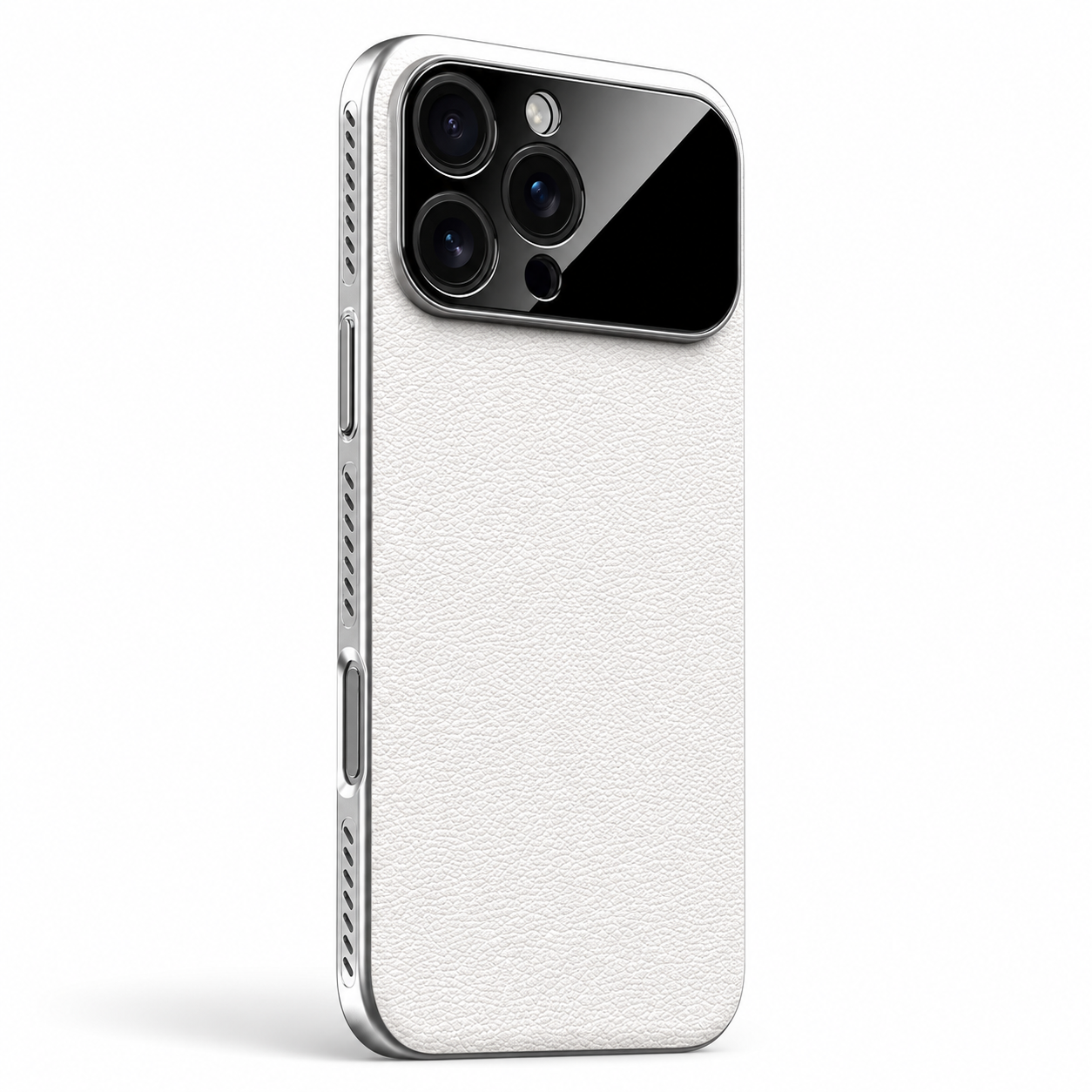 Premium iPhone Case MagSafe Compatible Leather Cover Side Vent Cooling Slim Half Wrapped Anti Fingerprint Non Slip Shockproof Protective Design