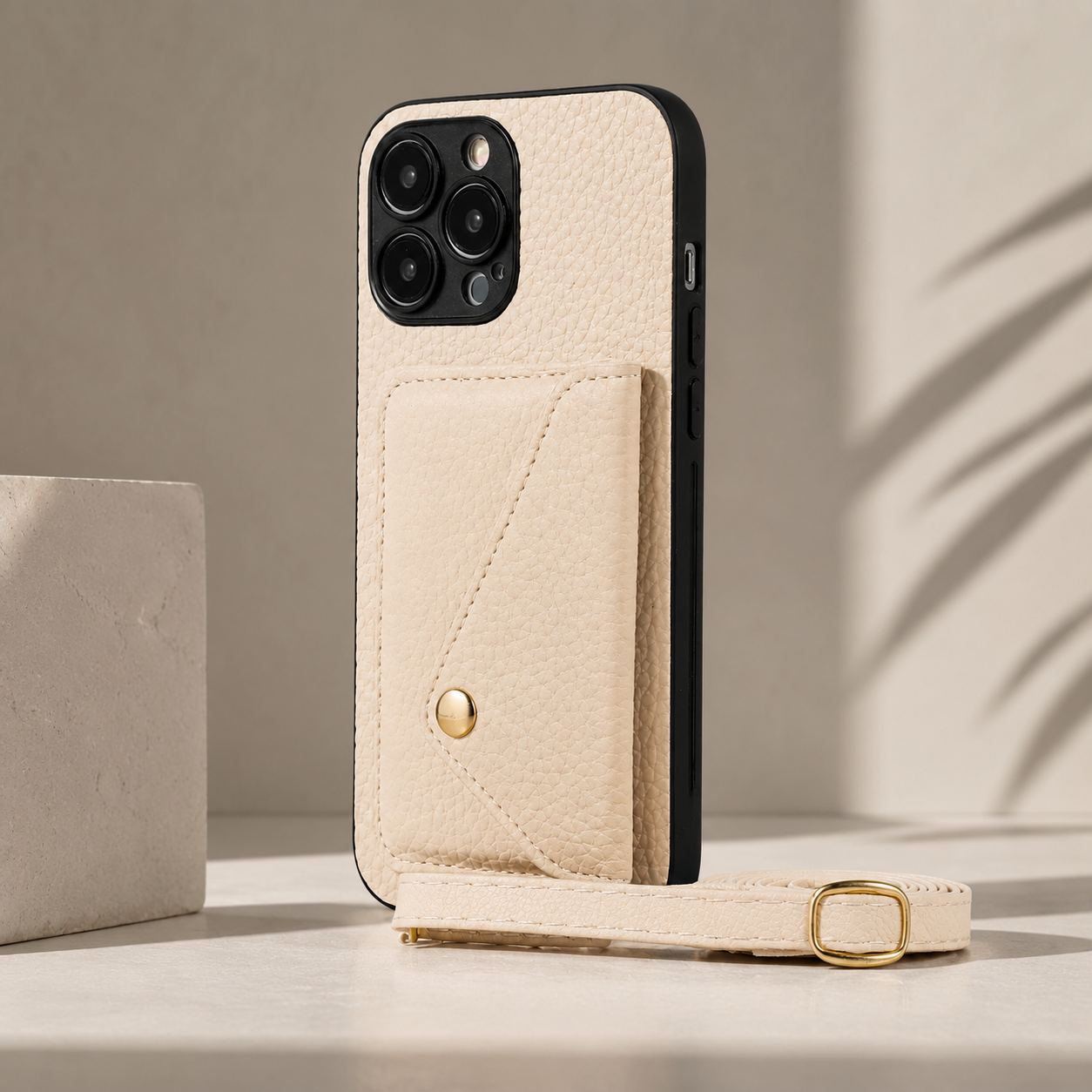 Premium iPhone Case MagSafe Compatible Leather Crossbody Wallet Cover Card Holder Strap Magnetic Shockproof Protective Camera Lens Guard Slim Design