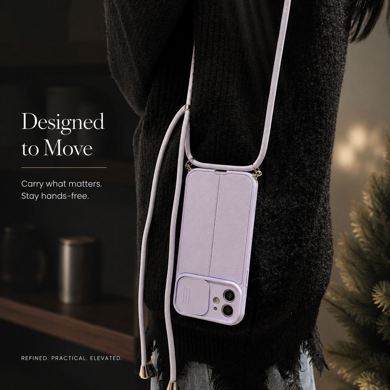 Premium iPhone Case MagSafe Compatible Leather Texture Sliding Camera Cover Magnetic Cover Shockproof Protective Lens Guard Slim Design