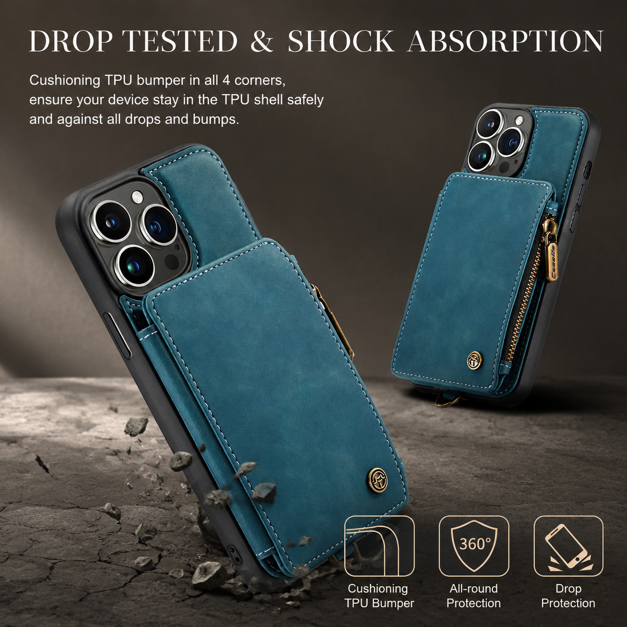 Premium iPhone Case MagSafe Compatible Leather Wallet Cover Card Holder Stand Magnetic Shockproof Protective Camera Lens Protection Slim Design