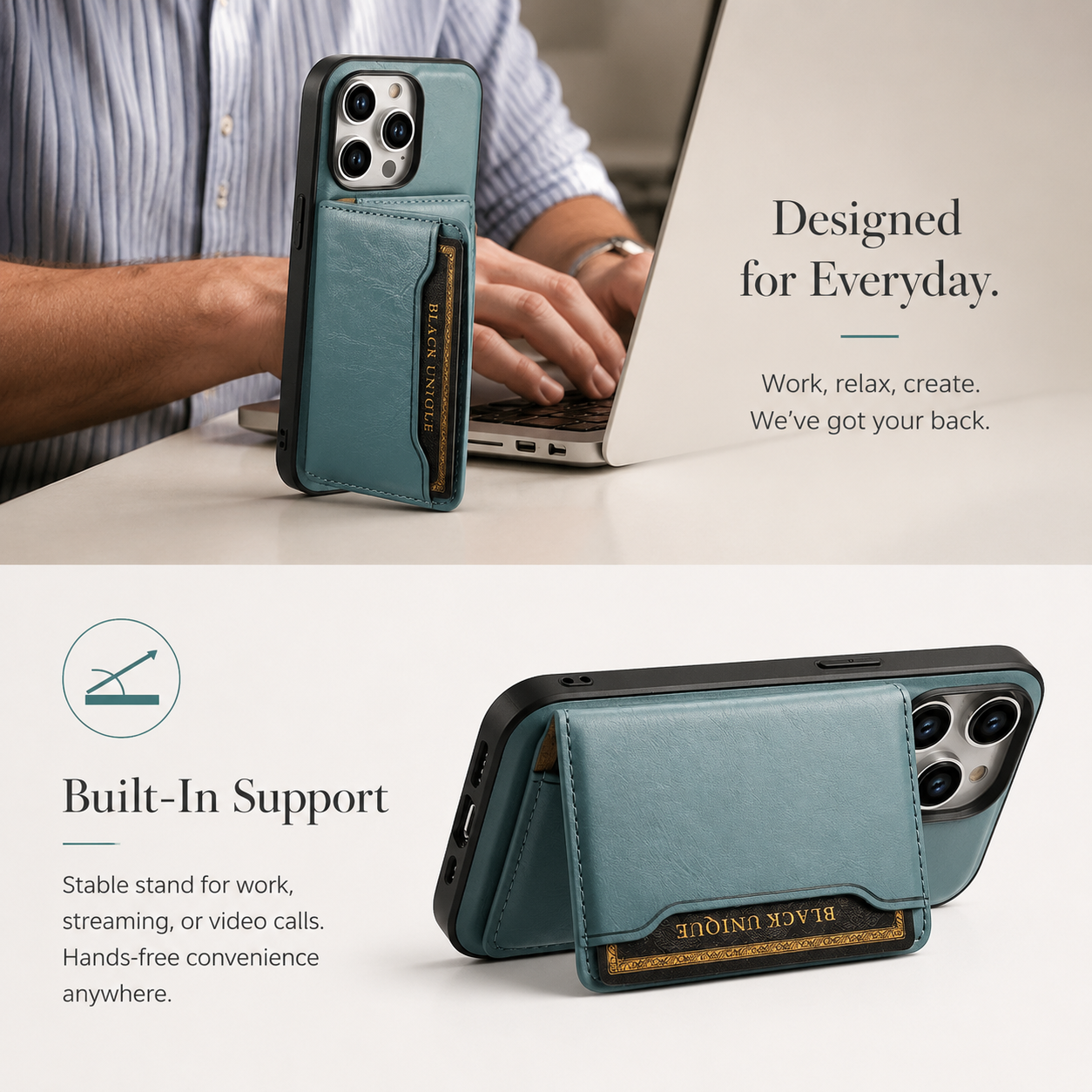 Premium iPhone Case MagSafe Compatible Leather Wallet Cover Magnetic Card Holder Shockproof Protective Camera Lens Guard Slim Design