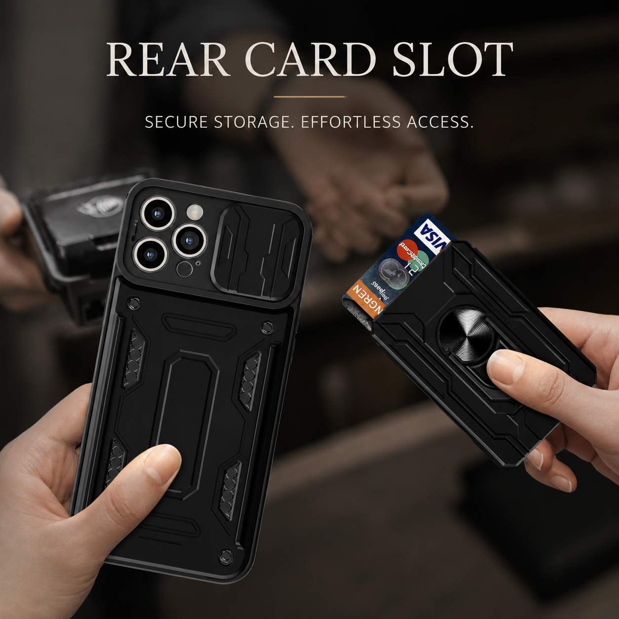 Premium iPhone Case MagSafe Compatible Liquid Silicone Wallet Cover Card Holder Ring Stand Magnetic Shockproof Protective Camera Lens Protection Slim Design
