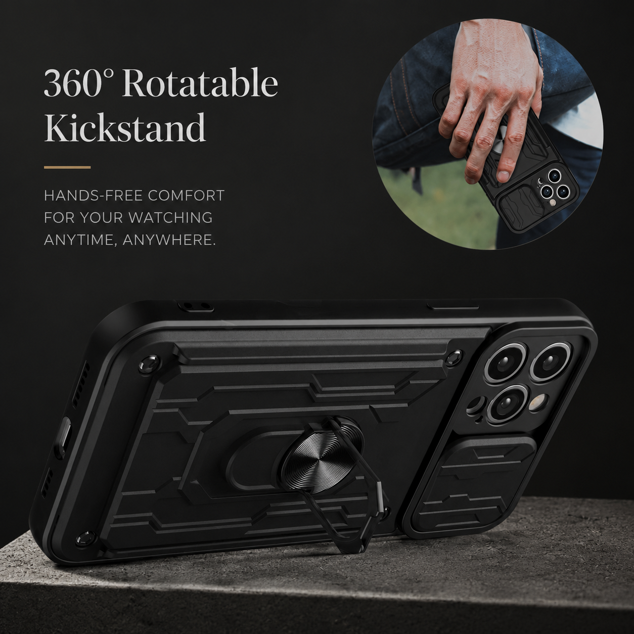 Premium iPhone Case MagSafe Compatible Liquid Silicone Wallet Cover Card Holder Ring Stand Magnetic Shockproof Protective Camera Lens Protection Slim Design