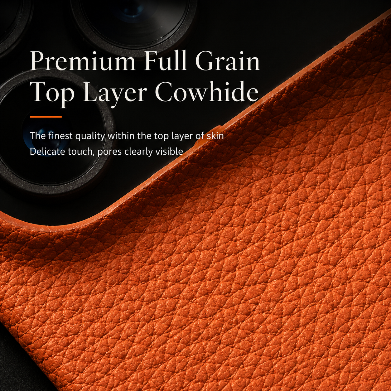 Premium iPhone Case MagSafe Compatible Lychee Cowhide Leather Luxury PC Shockproof Protective Cover Slim Full Coverage Magnetic Back Case