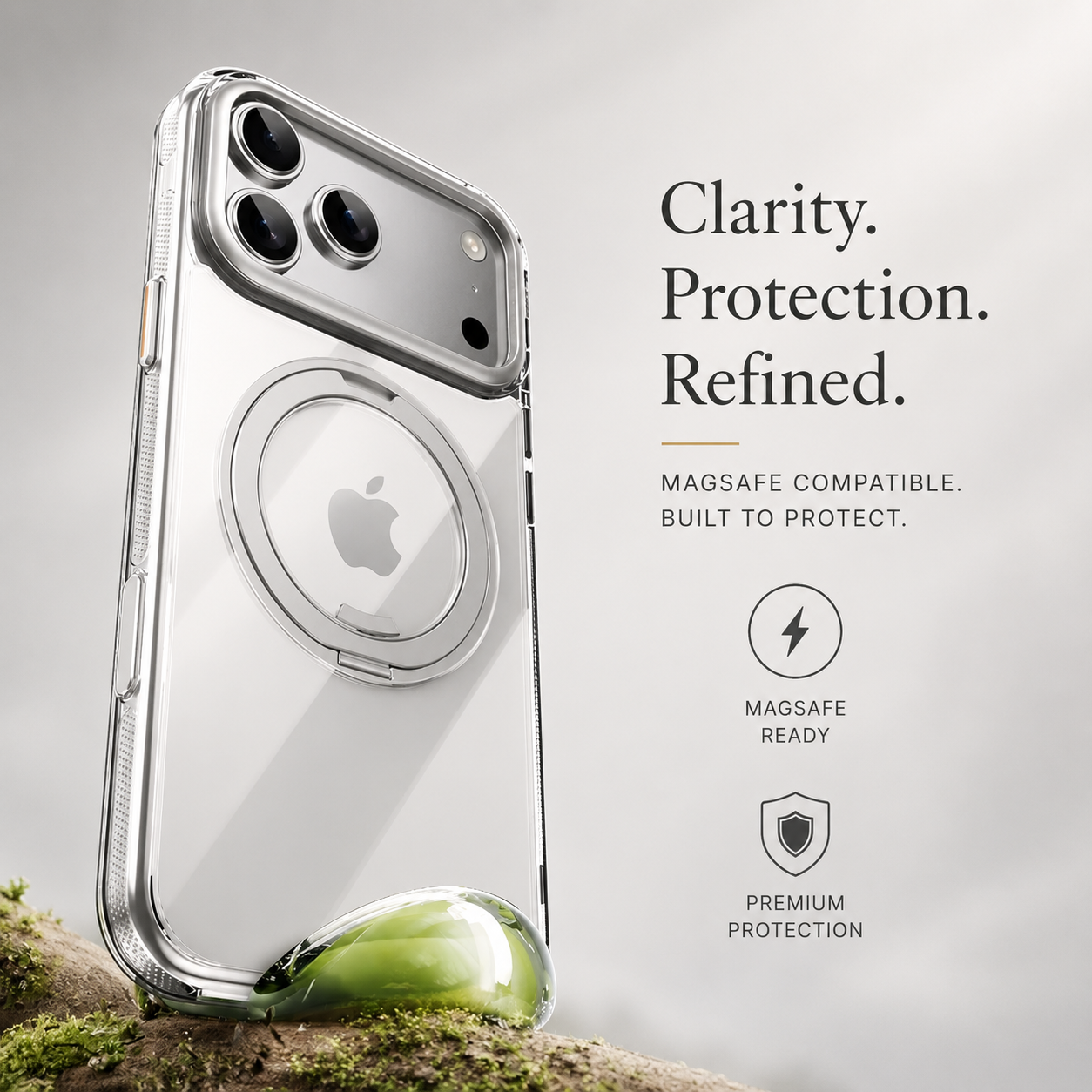 Premium iPhone Case MagSafe Compatible Magnetic 360 Rotating Stand Mechanical Design Shockproof PC TPU Metal Camera Protection Full Coverage