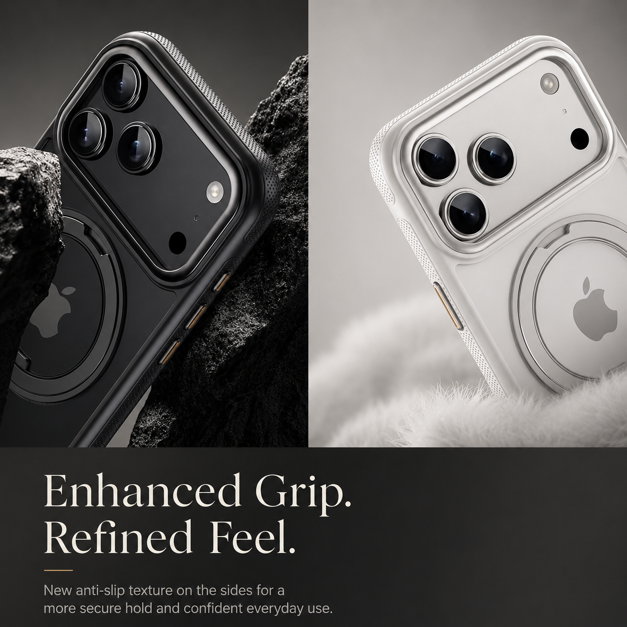Premium iPhone Case MagSafe Compatible Magnetic 360 Rotating Stand Mechanical Design Shockproof PC TPU Metal Camera Protection Full Coverage