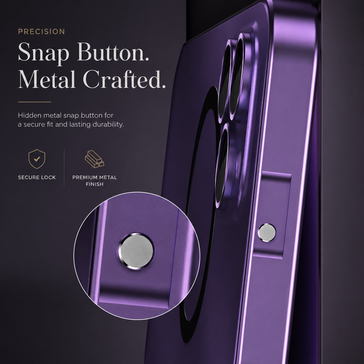 Premium iPhone Case MagSafe Compatible Magnetic Aluminum Frame Protective Cover PC Hard Back Shockproof Matte Anti Fingerprint Slim Full Coverage Design