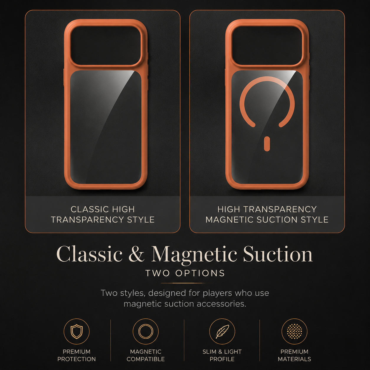 Premium iPhone Case MagSafe Compatible Magnetic Clear Armor Cover Shockproof Anti Scratch Transparent Camera Protection Slim Lightweight Full Coverage