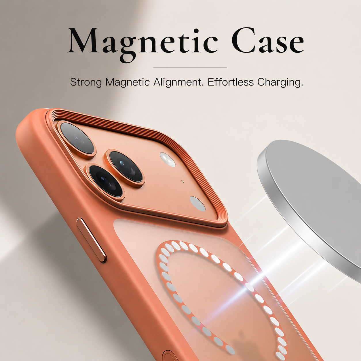 Premium iPhone Case MagSafe Compatible Magnetic Clear Armor Cover Shockproof Anti Scratch Transparent Camera Protection Slim Lightweight Full Coverage