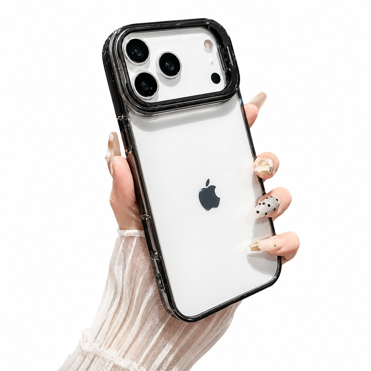 Premium iPhone Case MagSafe Compatible Magnetic Clear Protective Cover Camera Lens Stand Shockproof PC TPU Bumper Slim Full Coverage Design
