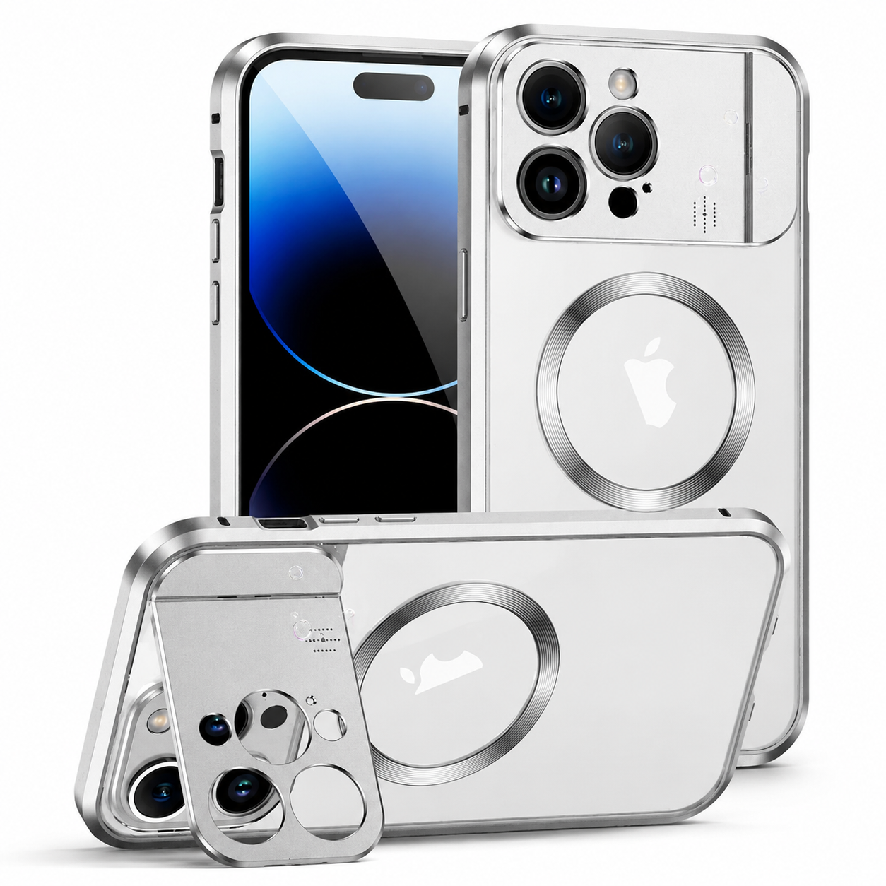 Premium iPhone Case MagSafe Compatible Magnetic Cover Shockproof Protective Stand Camera Lens Protection Aromatherapy Slot Slim Full Coverage Design