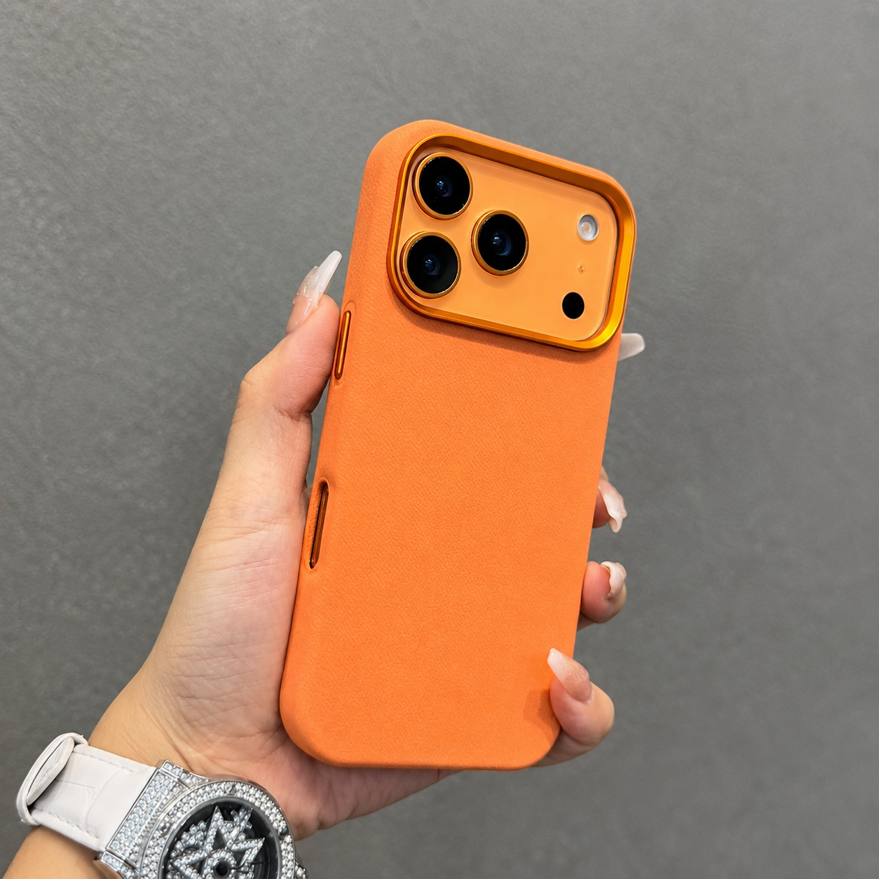 Premium iPhone Case MagSafe Compatible Magnetic Fiber Leather Cover Slim Shockproof Anti Fingerprint Non Slip Matte Camera Protection Full Coverage