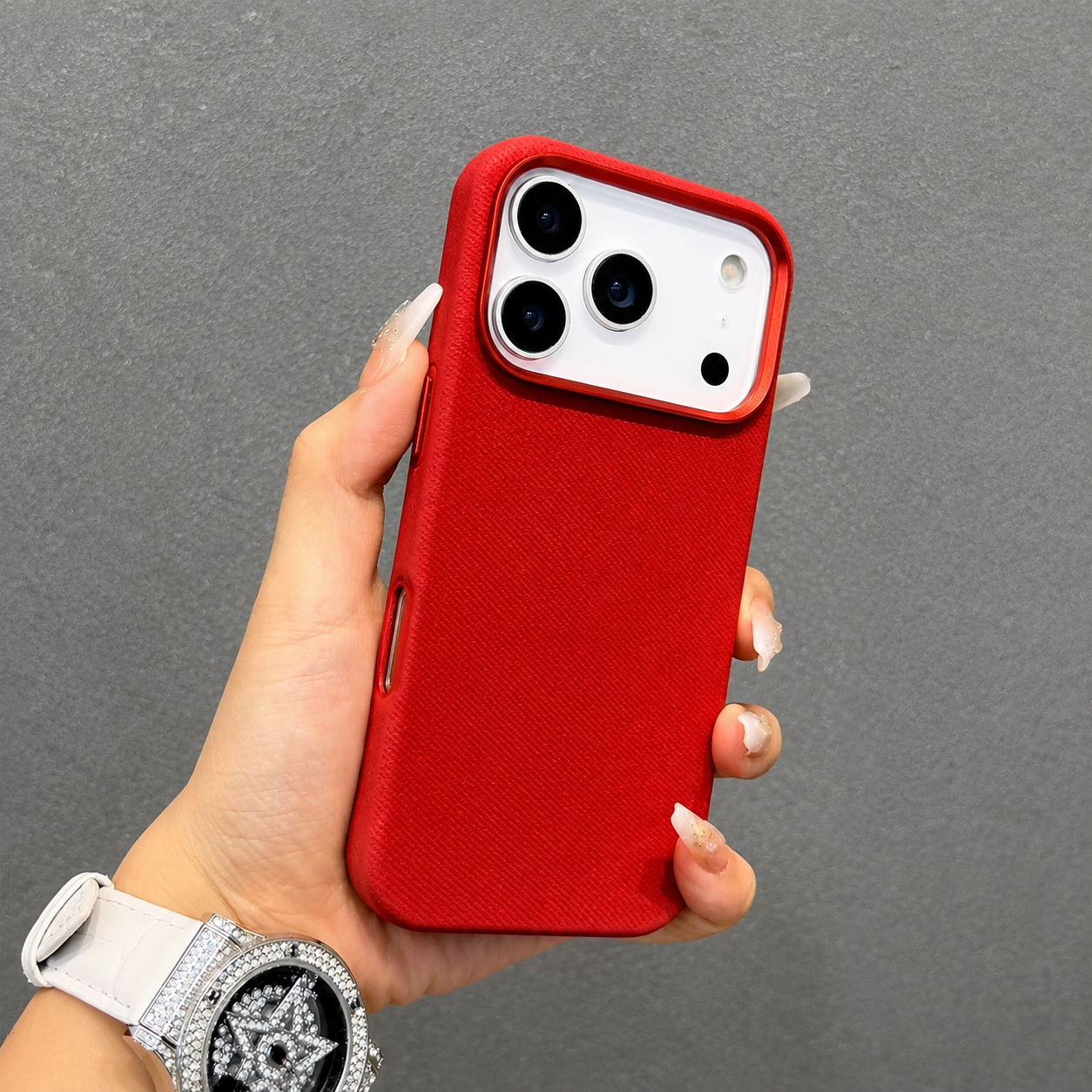 Premium iPhone Case MagSafe Compatible Magnetic Fiber Leather Cover Slim Shockproof Anti Fingerprint Non Slip Matte Camera Protection Full Coverage