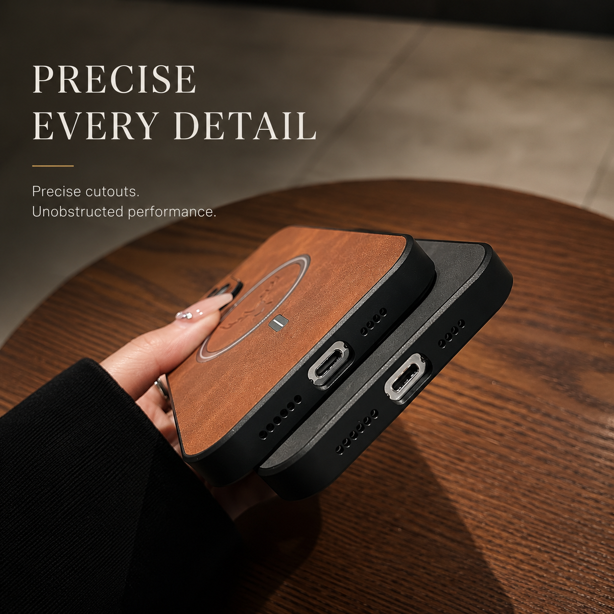 Premium iPhone Case MagSafe Compatible Magnetic Leather Cover Deer Head Design Shockproof Soft Protection Anti Fingerprint Matte Non Slip Slim