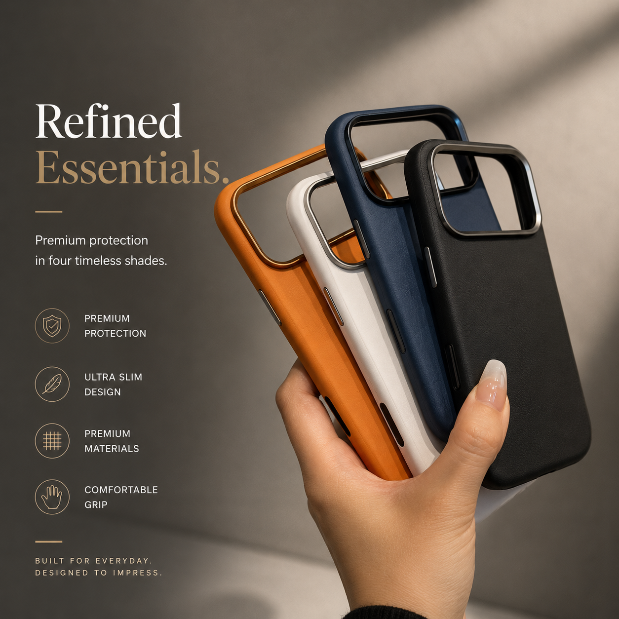 Premium iPhone Case MagSafe Compatible Magnetic Leather Cover Full Protection Camera Protection Anti Scratch Slim Lightweight Protective Design