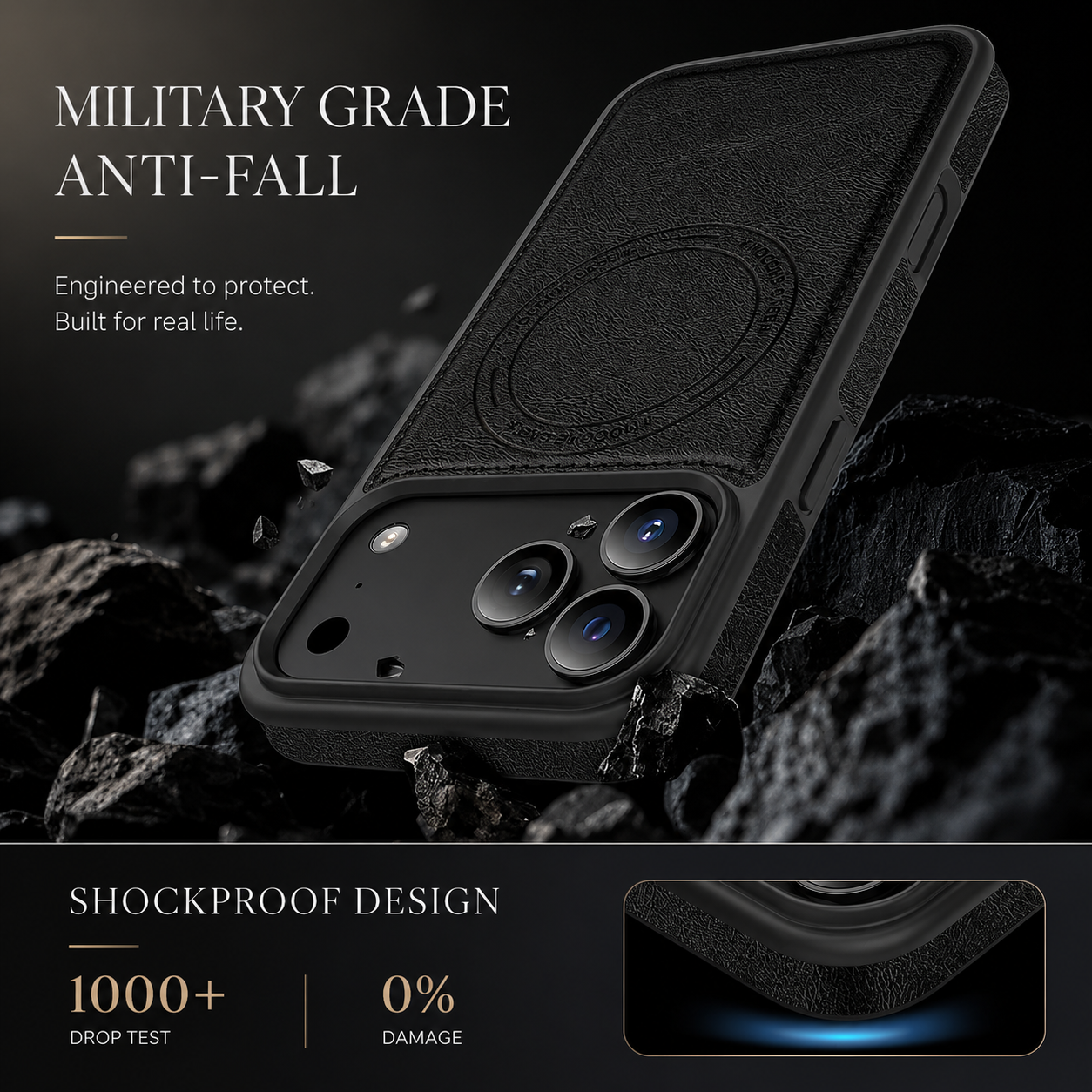 Premium iPhone Case MagSafe Compatible Magnetic Leather Wallet Cover RFID Blocking Card Holder Shockproof Protective Cover Anti Scratch Full Coverage