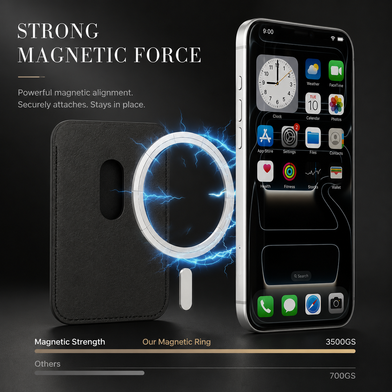 Premium iPhone Case MagSafe Compatible Magnetic Leather Wallet Cover RFID Blocking Card Holder Shockproof Protective Cover Anti Scratch Full Coverage