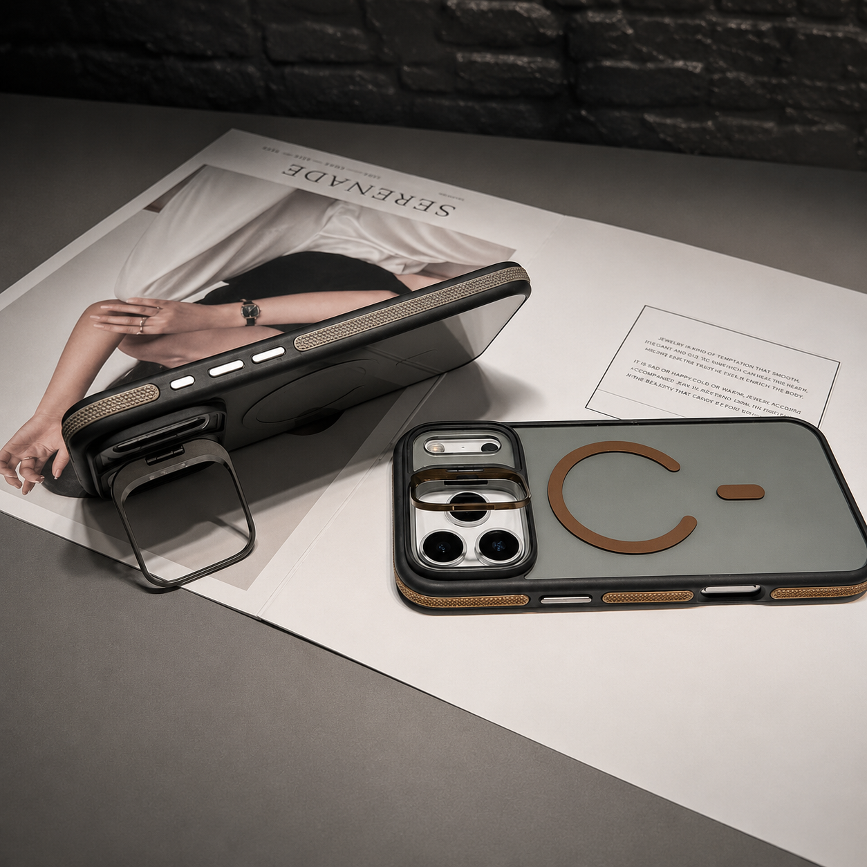 Premium iPhone Case MagSafe Compatible Magnetic Matte Clear Cover Metal Kickstand Shockproof Armor Anti Fingerprint Camera Protection Slim Full Coverage
