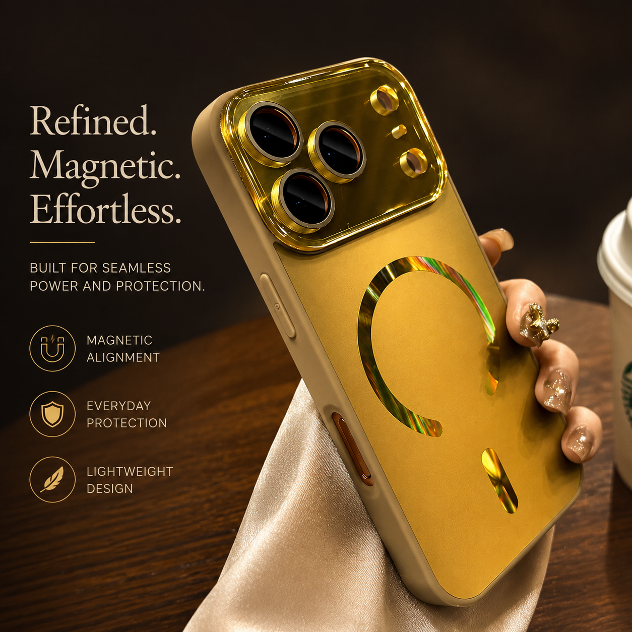 Premium iPhone Case MagSafe Compatible Magnetic Shockproof Cover Camera Protection Anti Scratch Slim Lightweight Protective Full Coverage Design